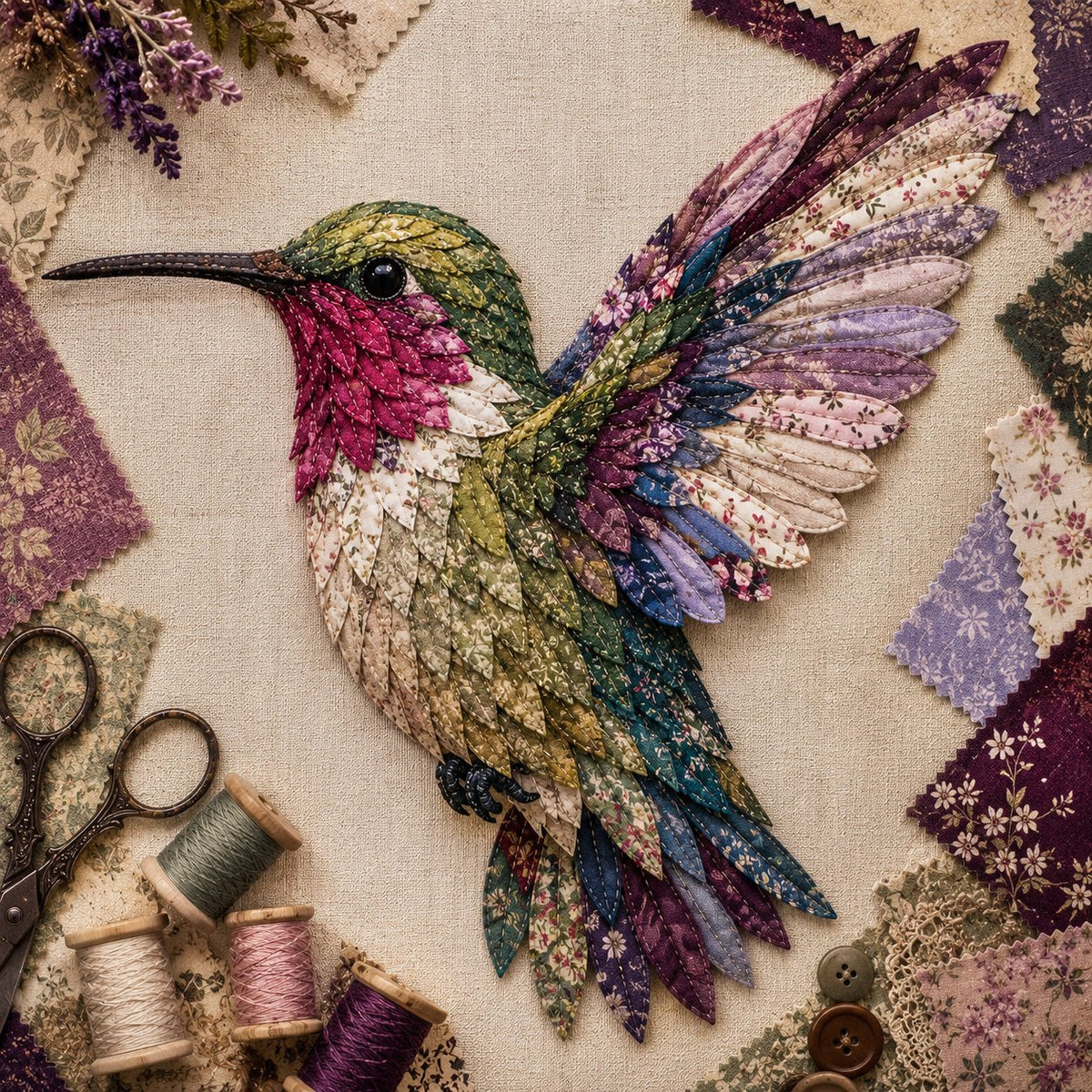 Hands-On Beginner Friendly 3D Patchwork Bird DIY Craft Kit – Create a