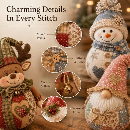 Hands-On DIY Patchwork Fabric Character Doll Kit for Creative Play