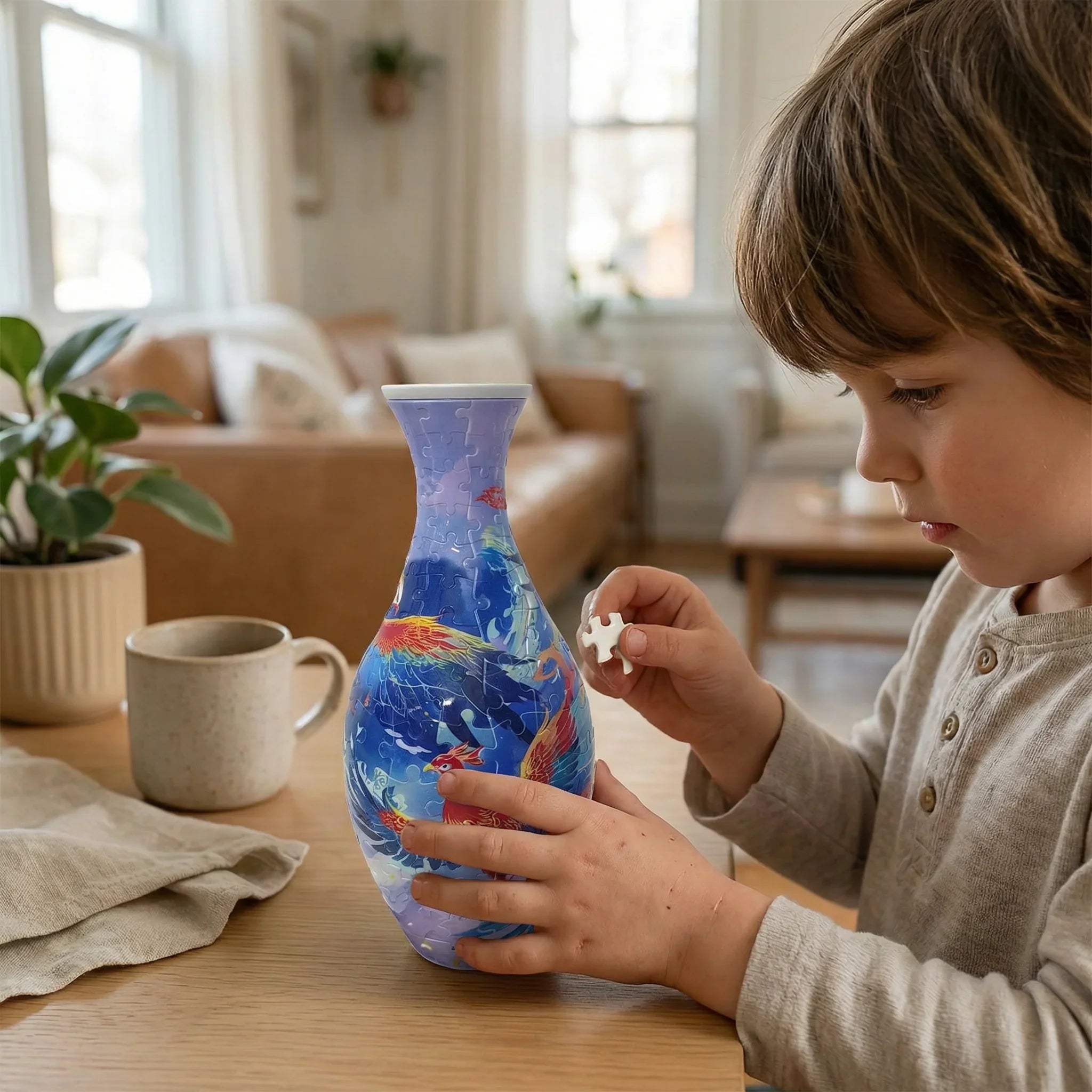 Hands-On DIY Puzzle Flower Vase for Creative Play