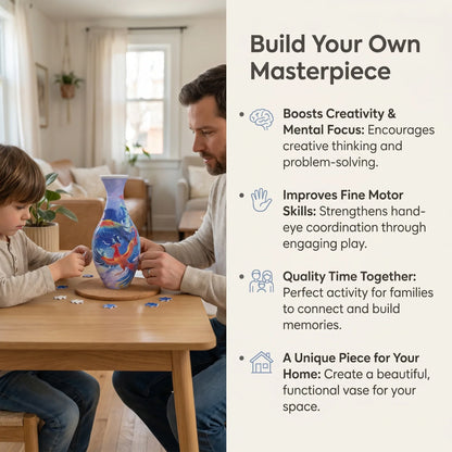 Hands-On DIY Puzzle Flower Vase for Creative Play