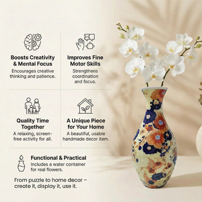 Hands-On DIY Puzzle Flower Vase for Creative Play