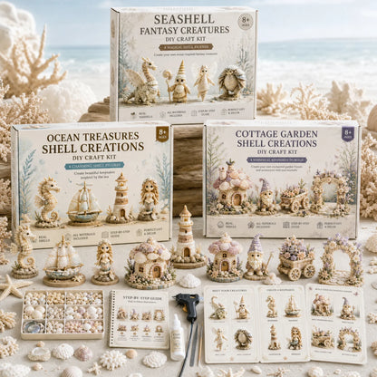Hands-On DIY Seashell Craft Kit – Create Ocean-Inspired Shell Figures