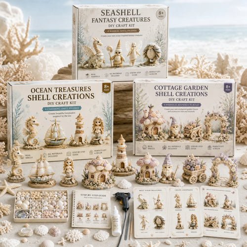 Hands-On DIY Seashell Craft Kit – Create Ocean-Inspired Shell Figures