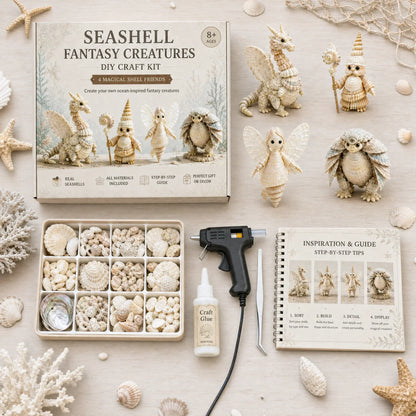 Hands-On DIY Seashell Craft Kit – Create Ocean-Inspired Shell Figures