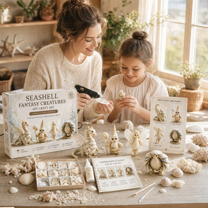 Hands-On DIY Seashell Craft Kit – Create Ocean-Inspired Shell Figures