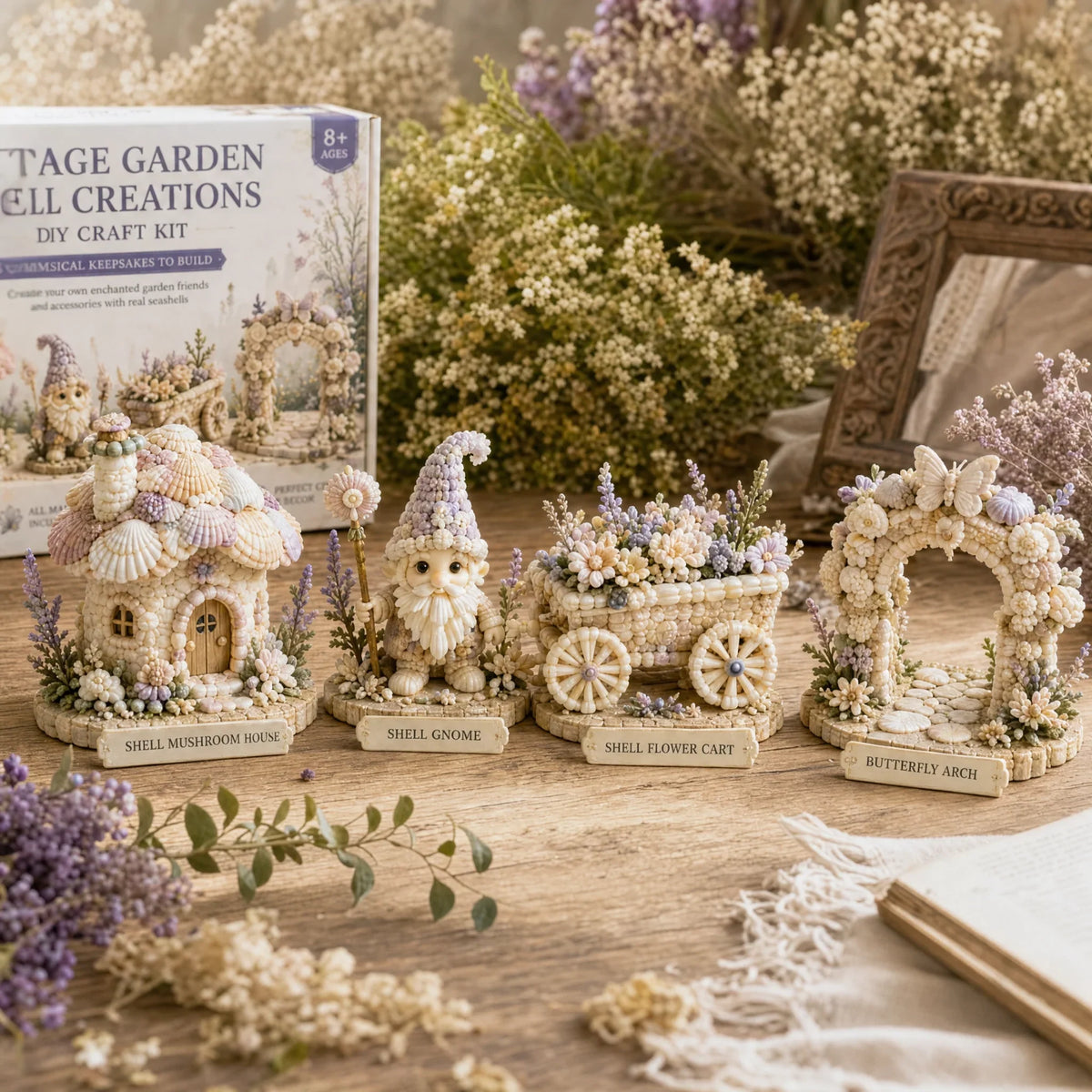 Hands-On DIY Seashell Craft Kit – Create Ocean-Inspired Shell Figures