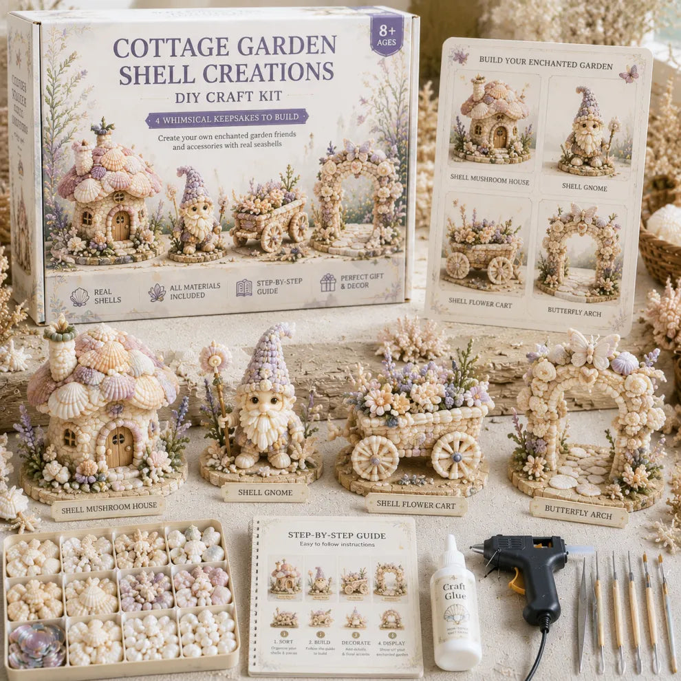 Hands-On DIY Seashell Craft Kit – Create Ocean-Inspired Shell Figures