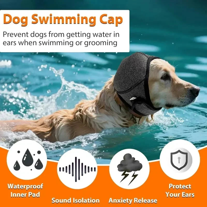 Comfort-Focused Dog Calming Hoodie Ear – Swim Cap for Everyday Wear