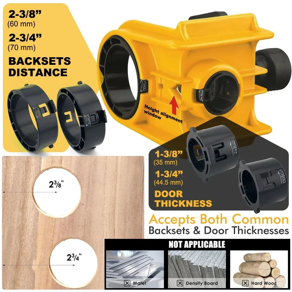 Hands-On Door Lock Installation Jig Kit – Wood Door Knob & Deadbolt