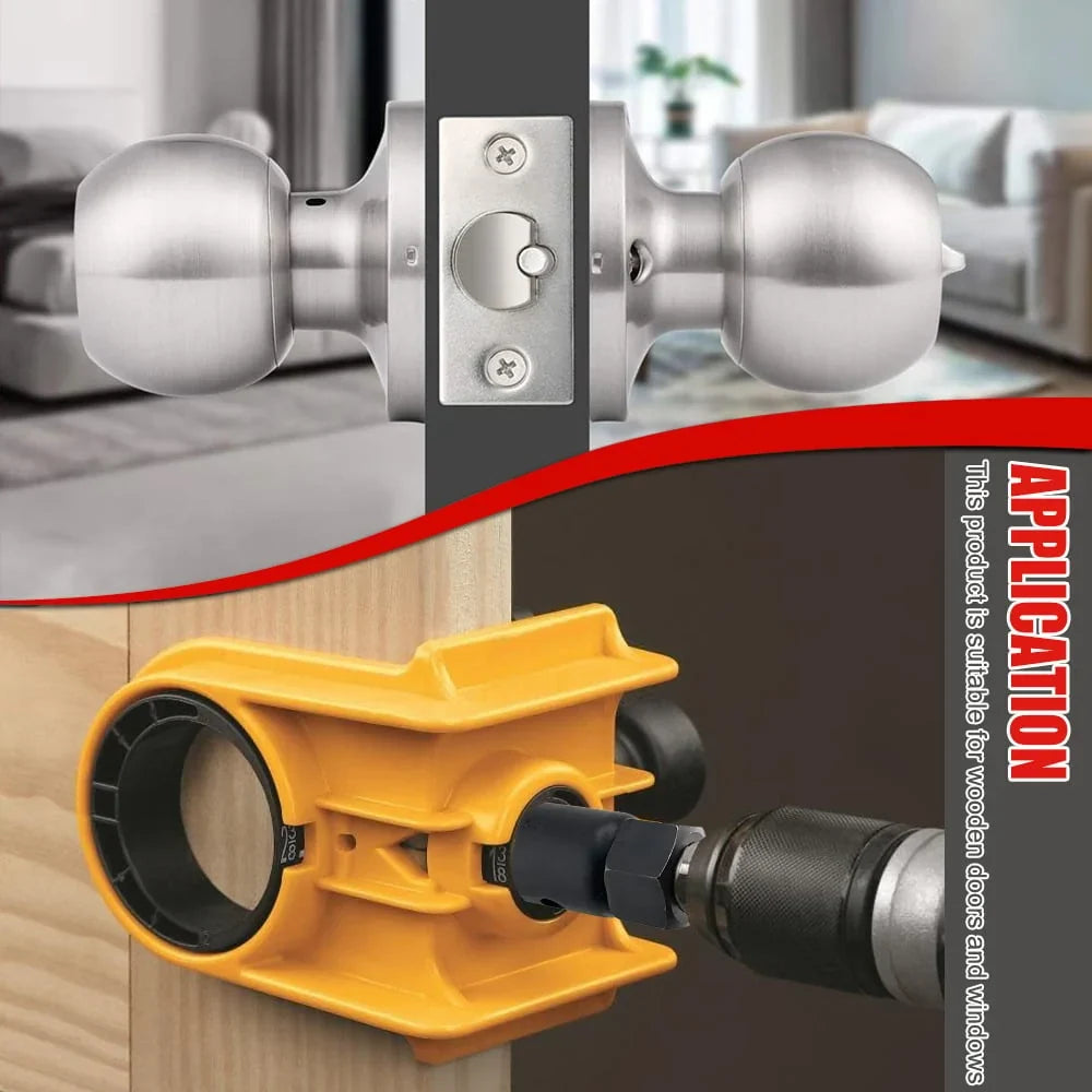 Hands-On Door Lock Installation Jig Kit – Wood Door Knob & Deadbolt