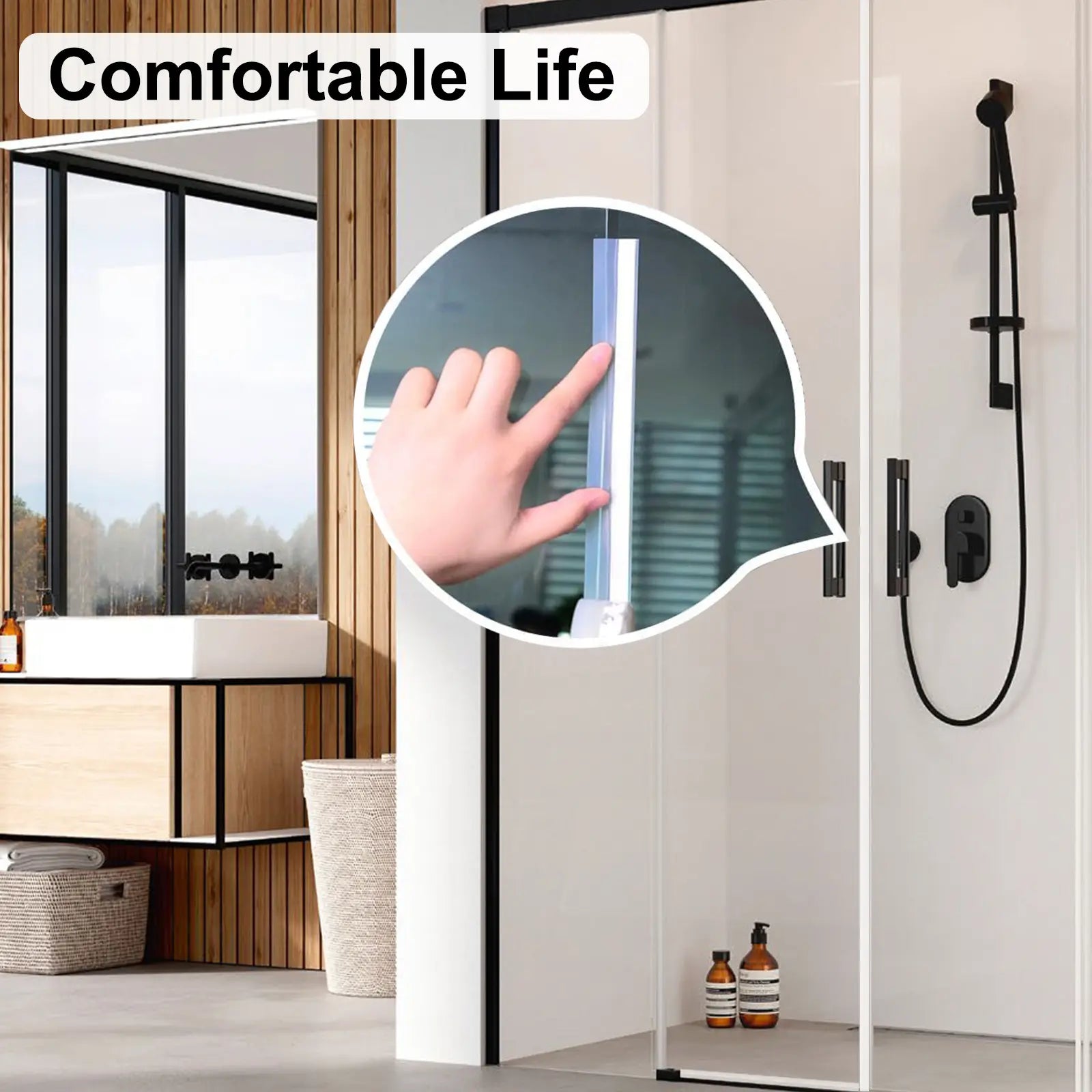 Space-Saving Door Weather Stripping, Self-Adhesive Draft Stopper Seal