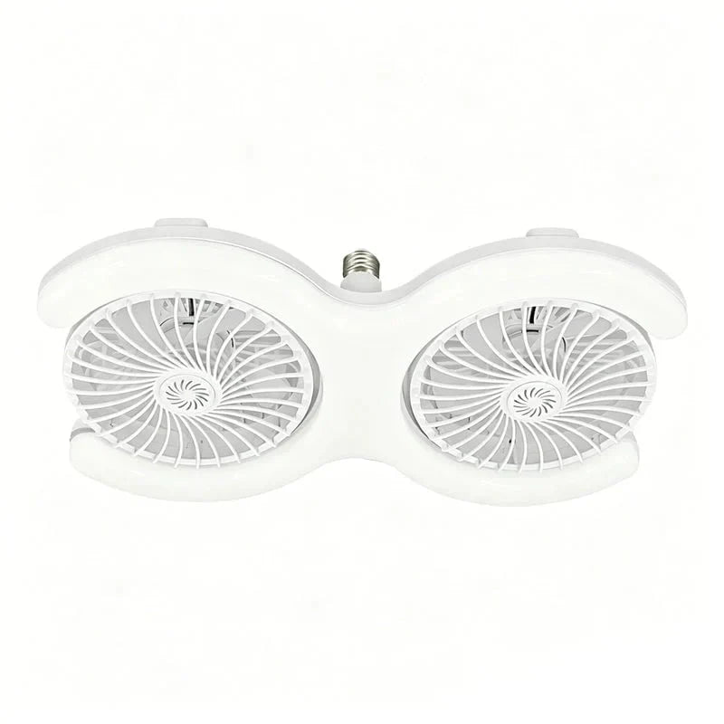 Decorative Dual-Head LED Ceiling Fan with Light for Focused Lighting