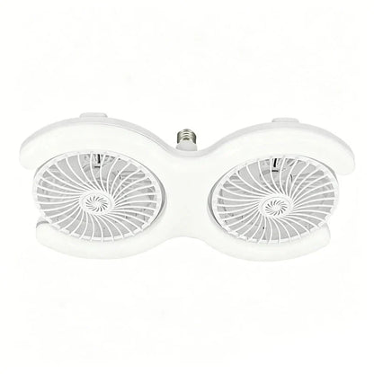 Decorative Dual-Head LED Ceiling Fan with Light for Focused Lighting