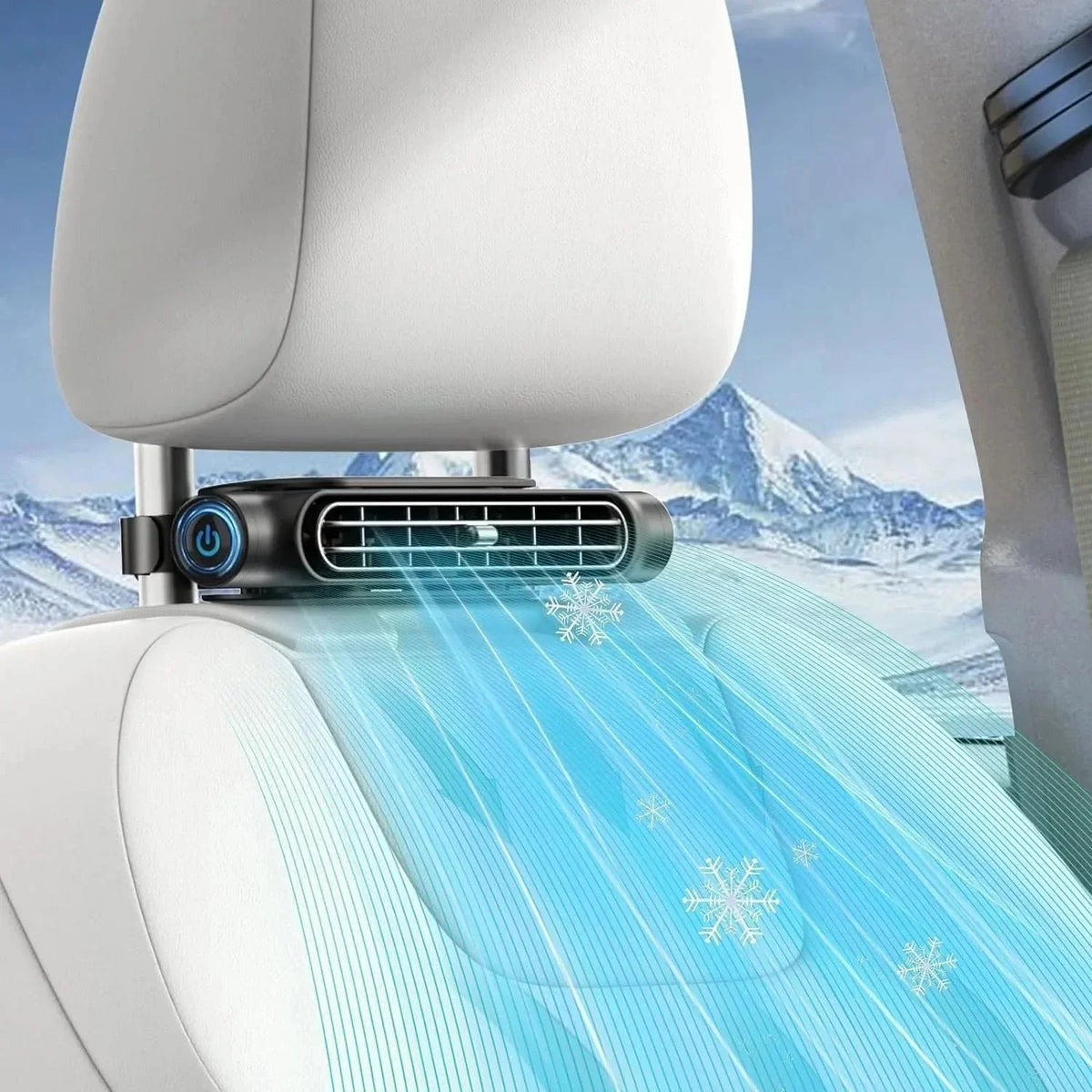 Dual-Turbo Car Seat Cooling Fan for Summer Air Circulation