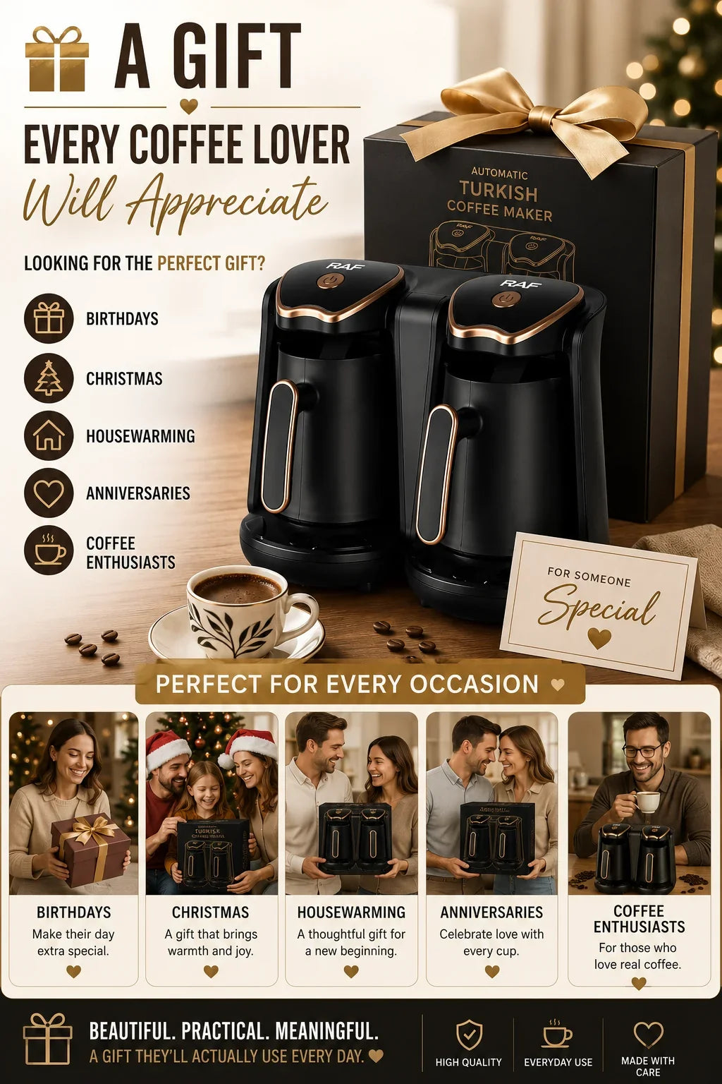 Concentrated Coffee Brewer with High-Pressure Extraction