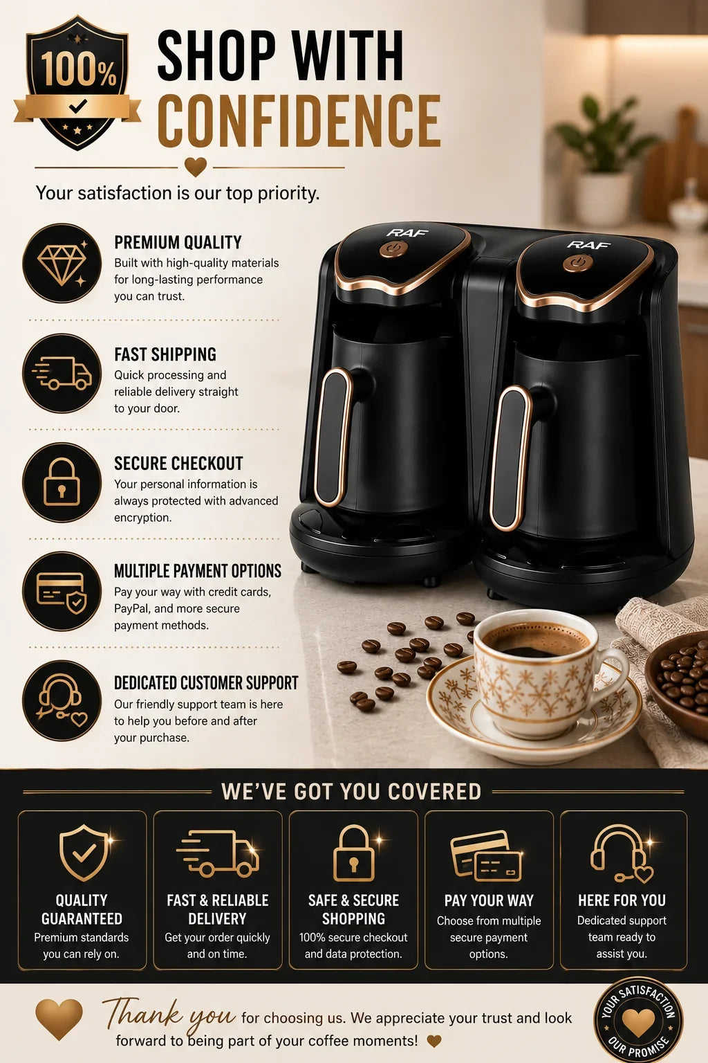 Concentrated Coffee Brewer with High-Pressure Extraction