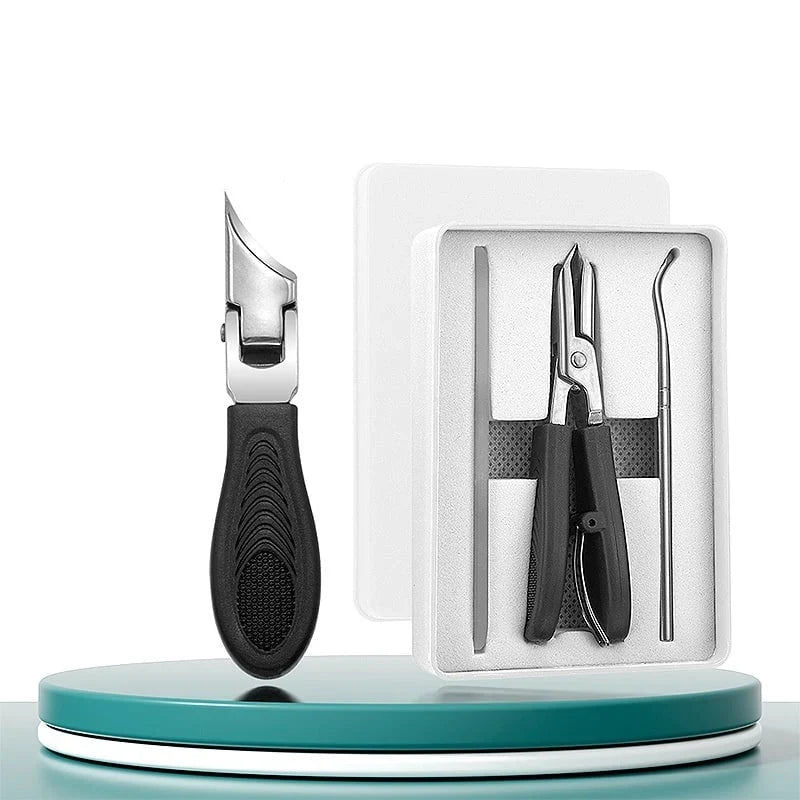 3-Piece Angled Eagle-Beak Stainless Steel Nail Clipper Set