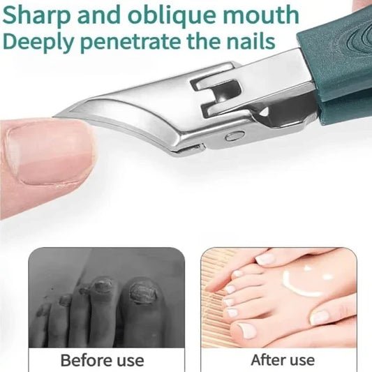 3-Piece Angled Eagle-Beak Stainless Steel Nail Clipper Set