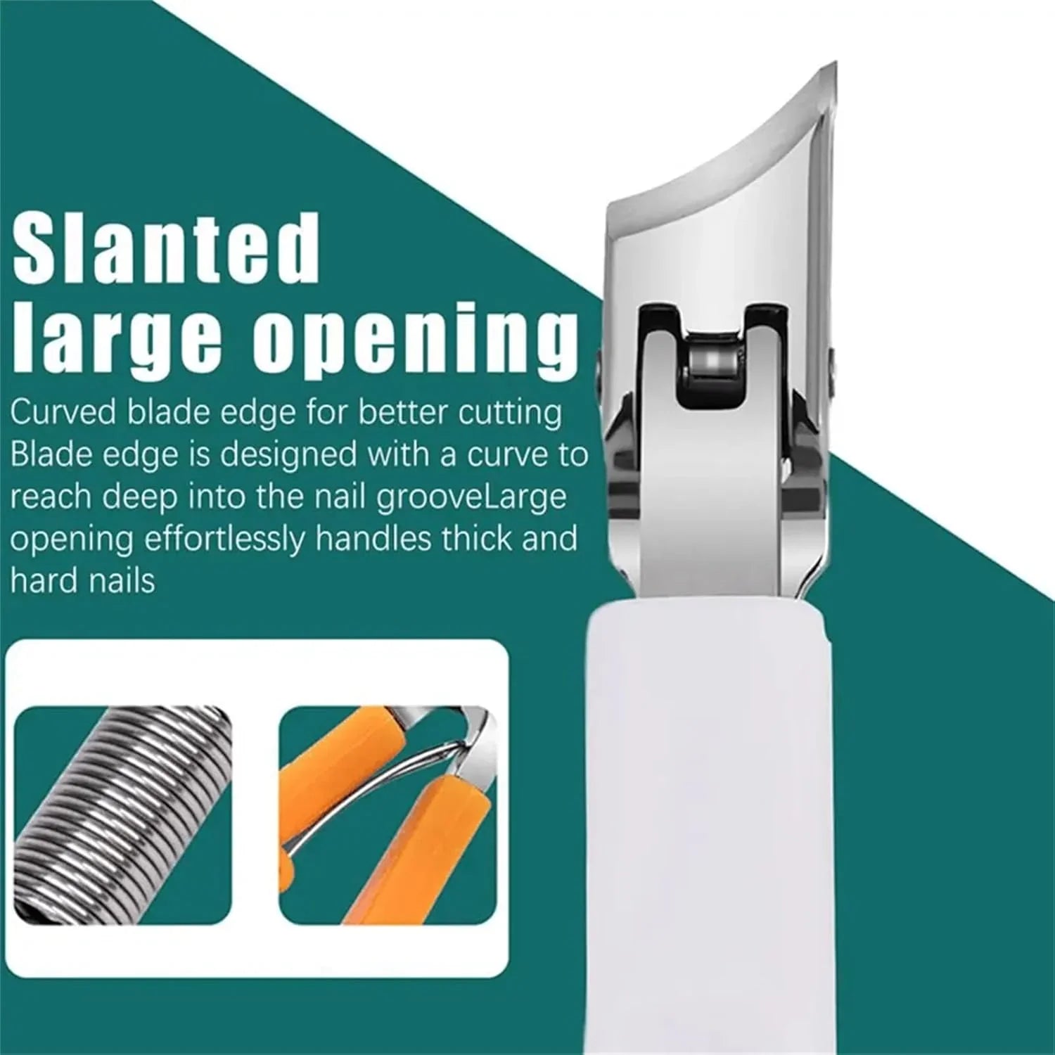 3-Piece Angled Eagle-Beak Stainless Steel Nail Clipper Set