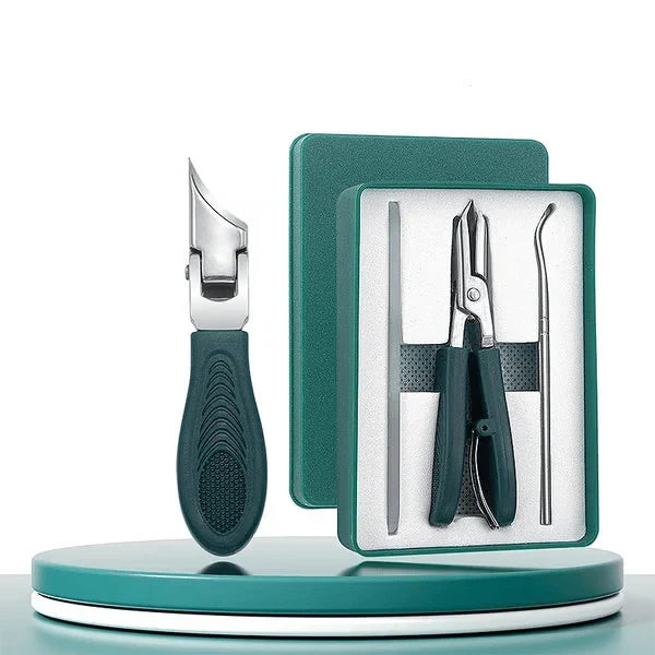 3-Piece Angled Eagle-Beak Stainless Steel Nail Clipper Set