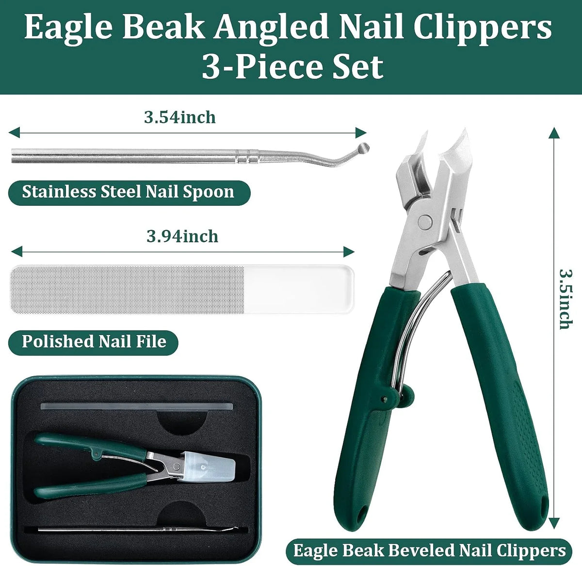 Purpose-Built 3 PCS Eagle-Beak – Toenail Clipper for Everyday Use