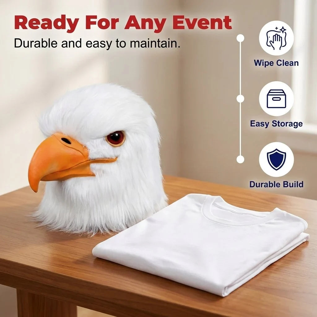 Realistic Eagle Latex Mask for Adult Halloween Costumes and Parties