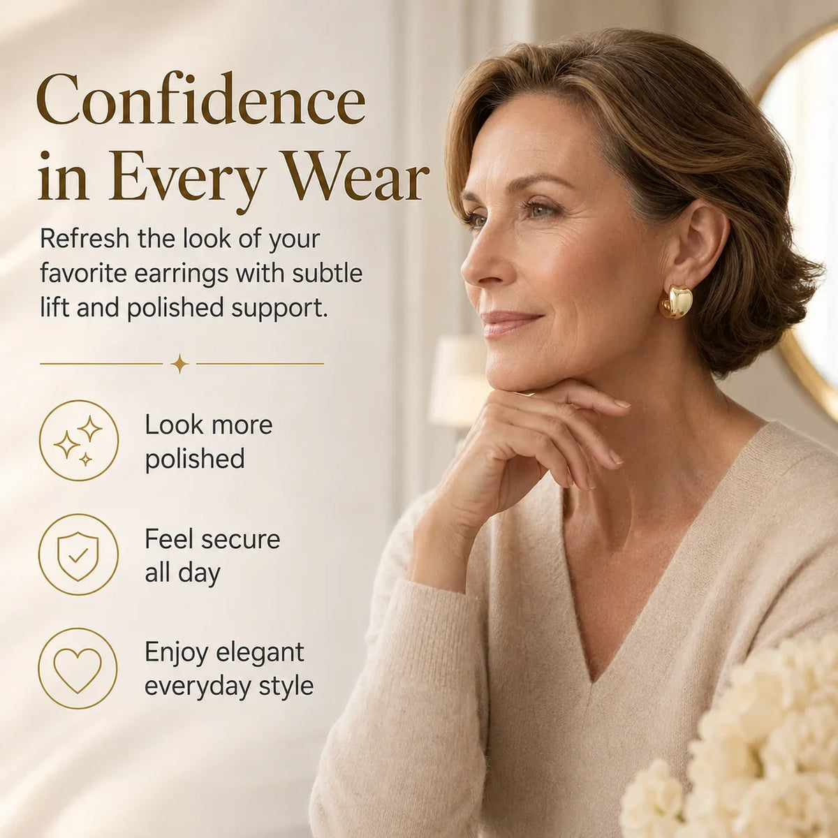 14K Gold-Plated Earring Lobe Support Backs