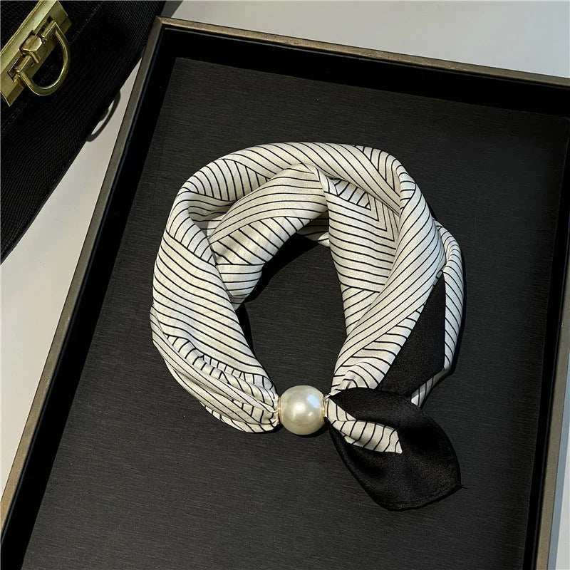 Pearl Necklace Scarf with an Easy Pop-On Design