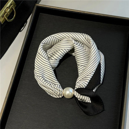 Pearl Necklace Scarf with an Easy Pop-On Design