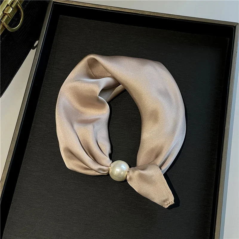 Pearl Necklace Scarf with an Easy Pop-On Design