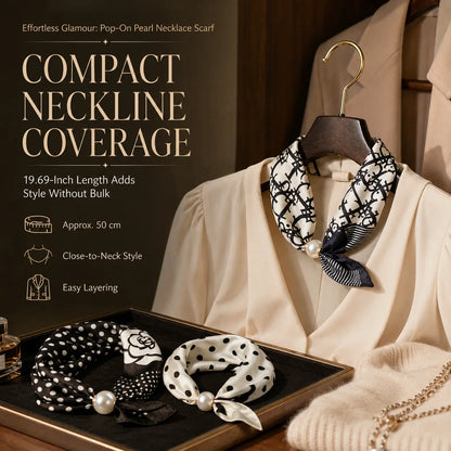 Pearl Necklace Scarf with an Easy Pop-On Design