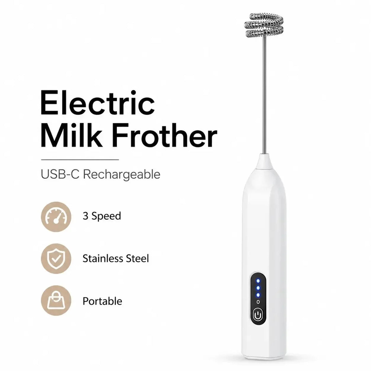Purpose-Built Electric Milk Frother Handheld for Everyday Use