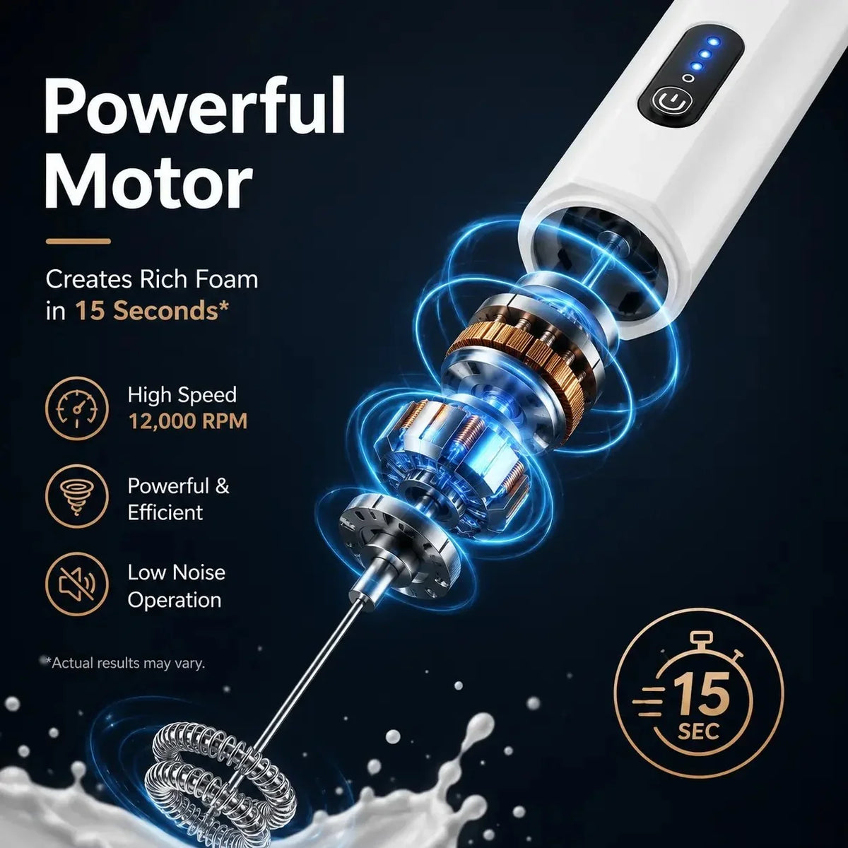 Purpose-Built Electric Milk Frother Handheld for Everyday Use