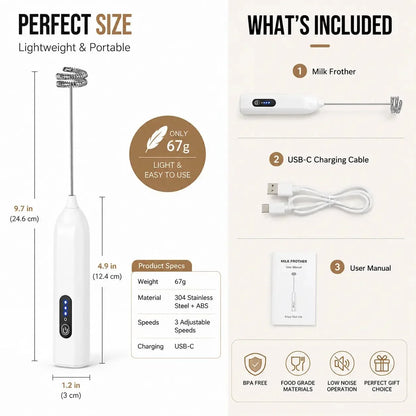Purpose-Built Electric Milk Frother Handheld for Everyday Use