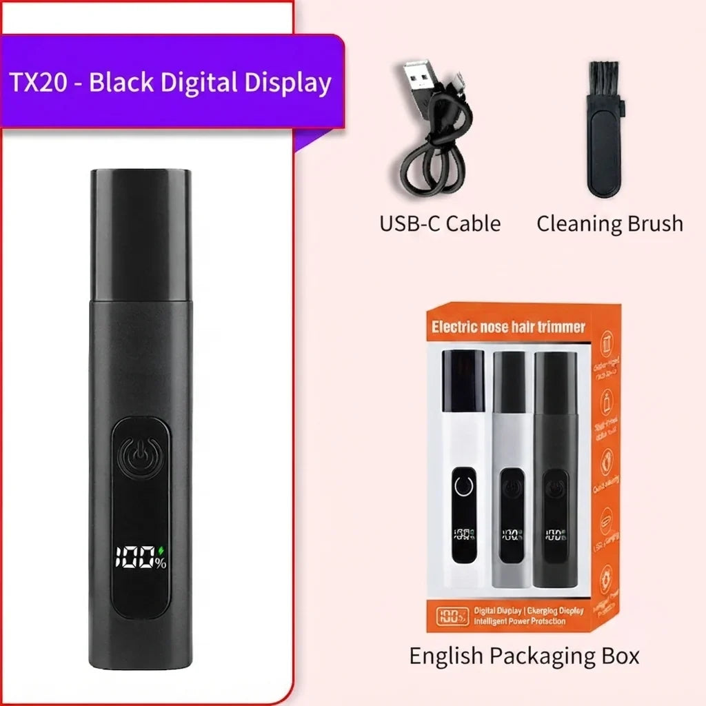 Purpose-Built Professional LED Display Nose & Ear Trimmer, Painless