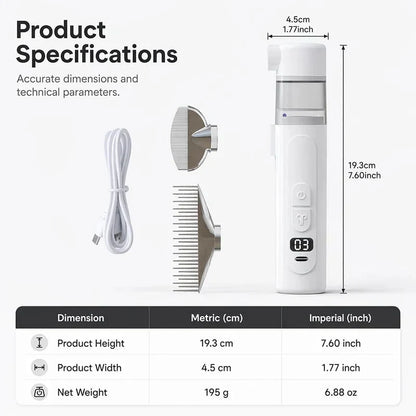 Pet-Friendly Electric Pet Flea Remover and Detangling
