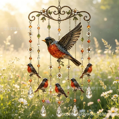 Outdoor-Ready Hummingbird – Chime Suncatcher for Garden Display