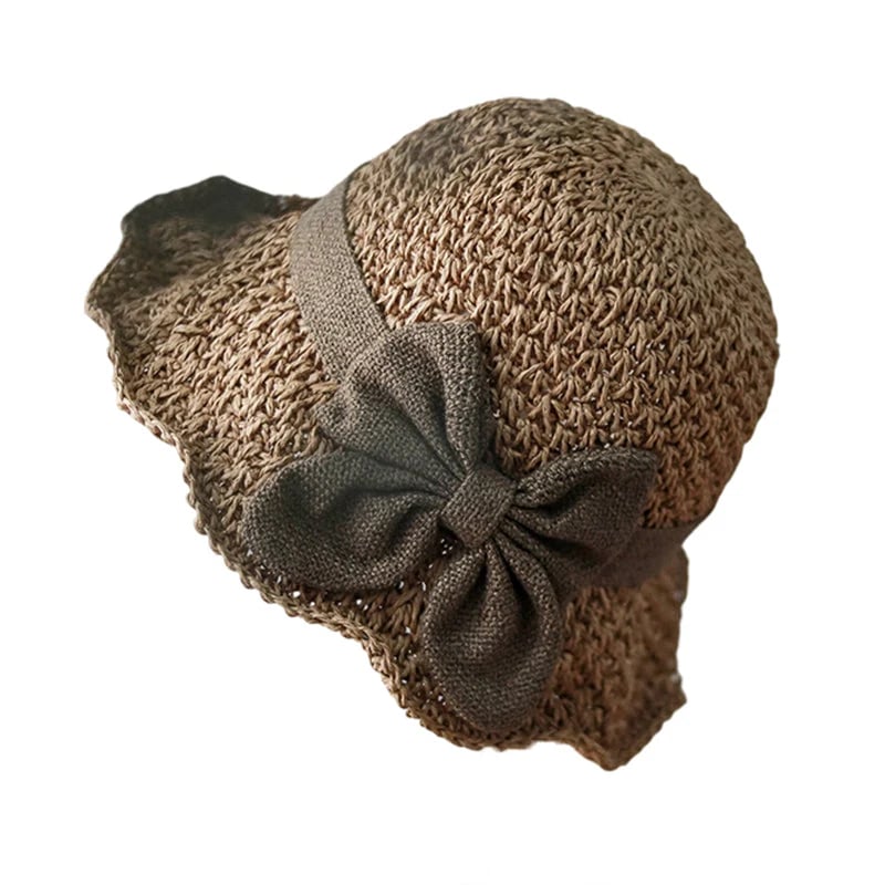 Chic Woven Straw Sun Hat with Elegant Bow