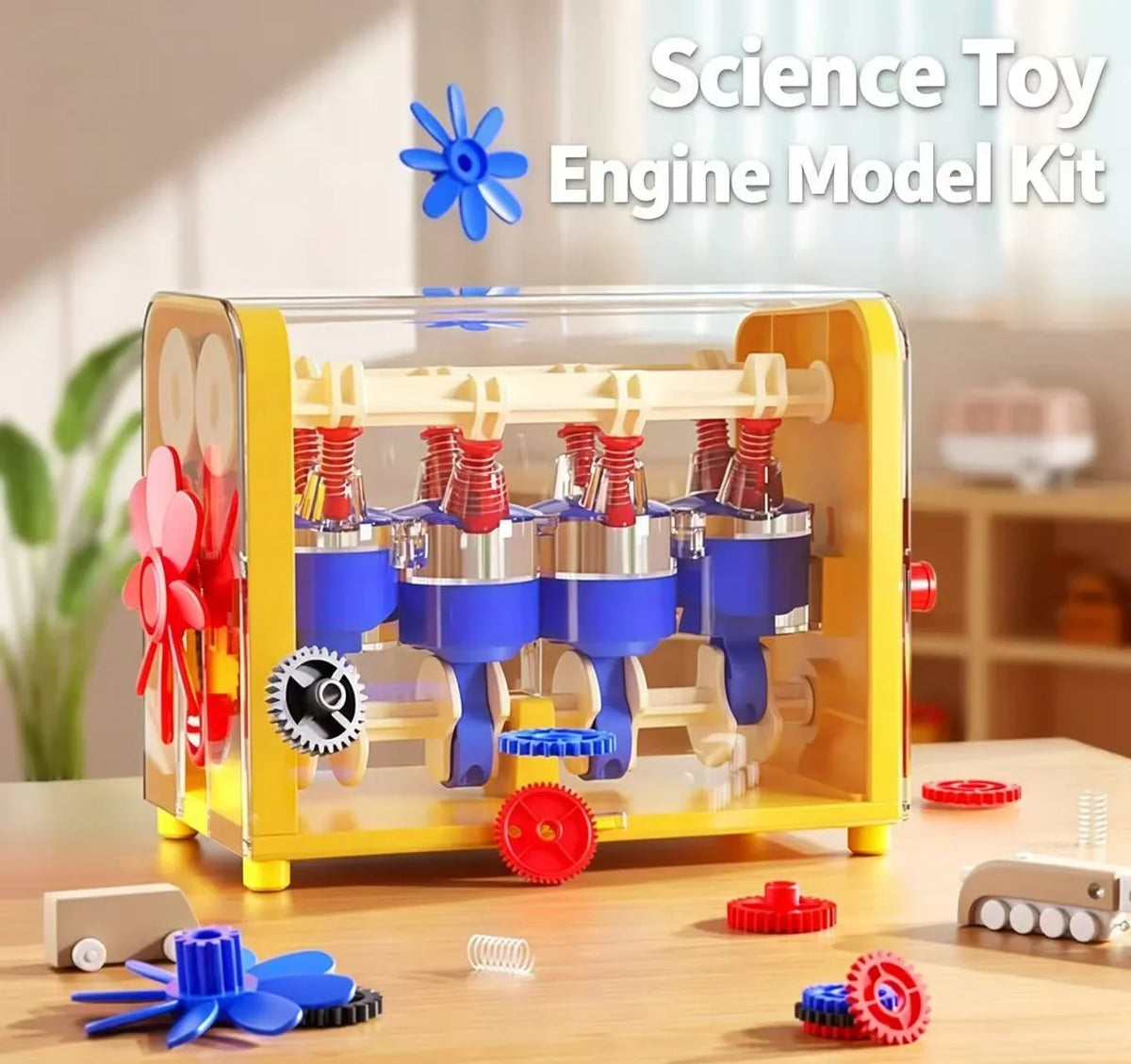 Hands-On Buildable Engine Model Assembly Toy for Creative Play