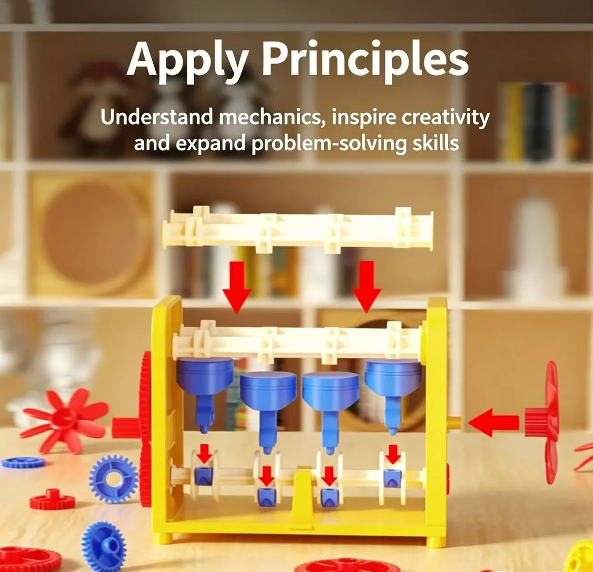 Hands-On Buildable Engine Model Assembly Toy for Creative Play