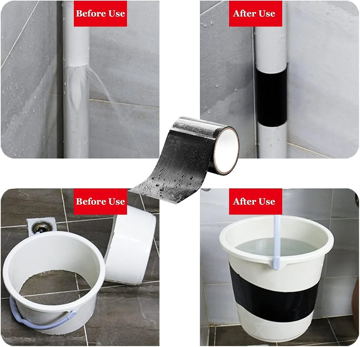 Purpose-Built Waterproof Repair – Self-Adhesive PVC Leak Sealing Tape