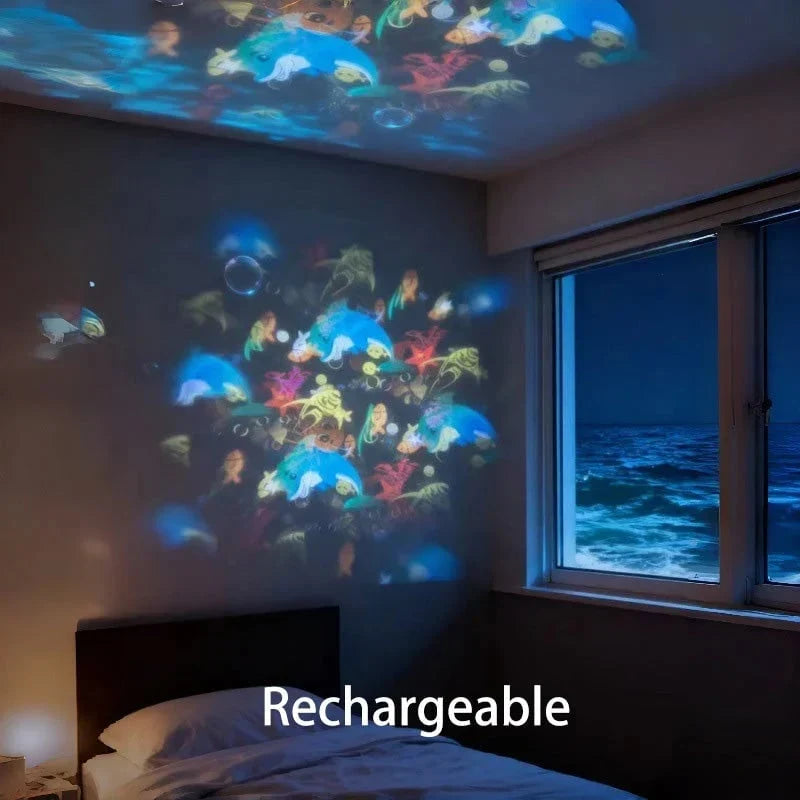Decorative Rotating LED Ocean Light Projector for Focused Lighting
