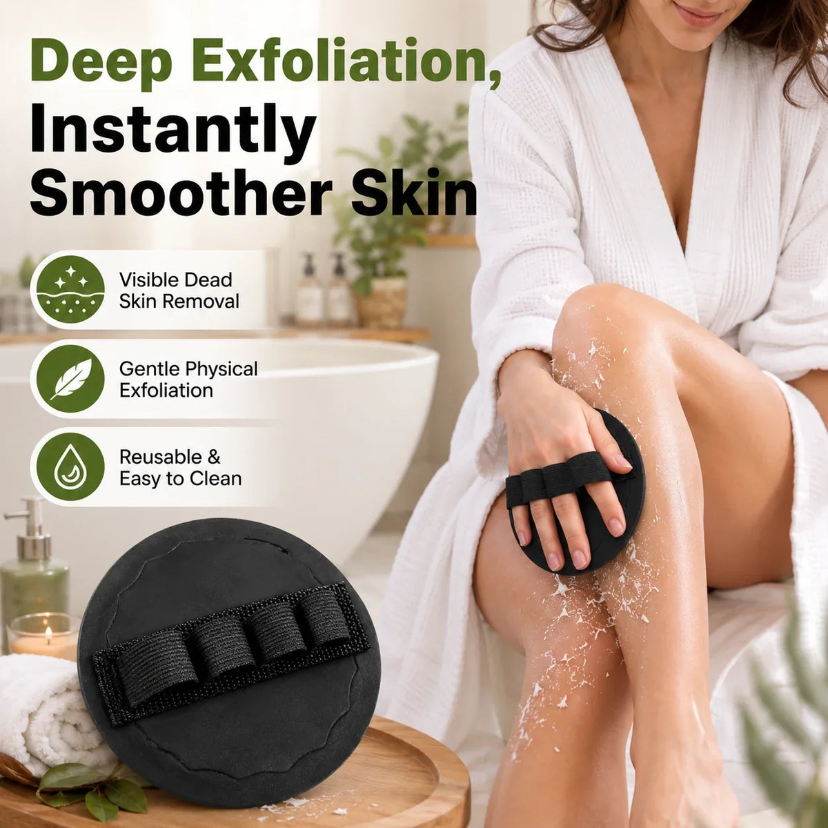 Purpose-Built Exfoliating Gloves – Instantly Remove Dead