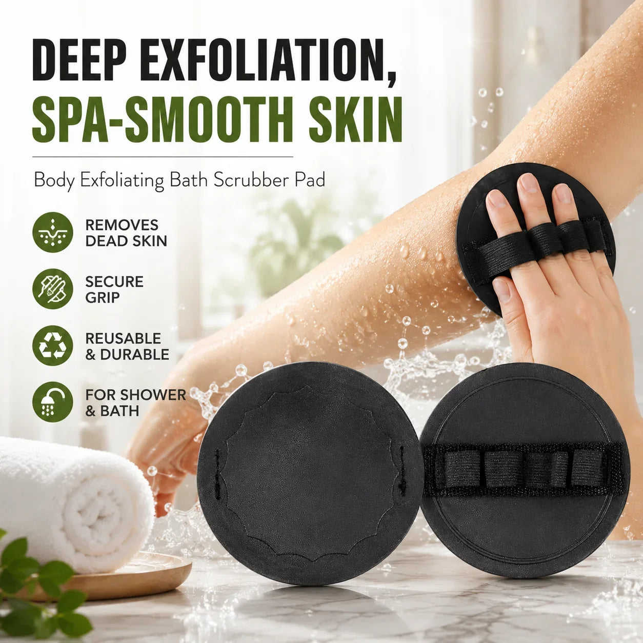 Purpose-Built Exfoliating Gloves – Instantly Remove Dead