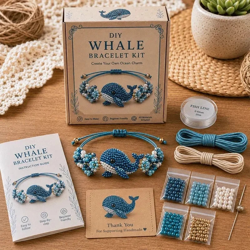 Hands-On DIY Beaded Bracelet Making Kit for Creative Play