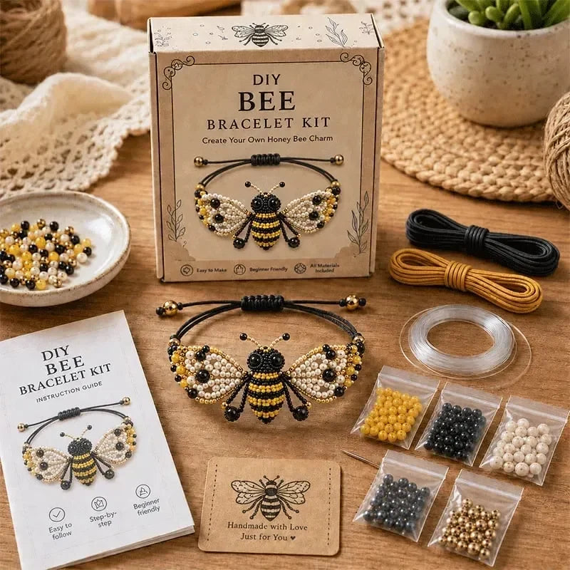 Hands-On DIY Beaded Bracelet Making Kit for Creative Play
