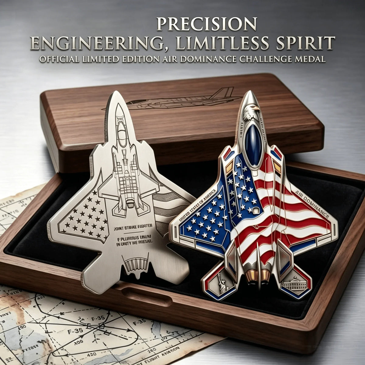 Metal Aviation Medallion Marking 35 Years of the F-35