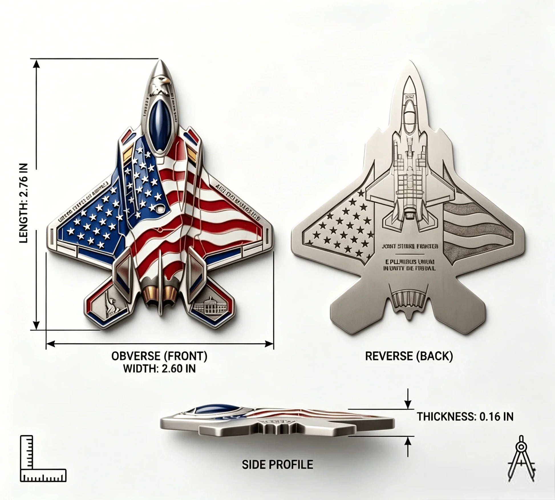 Metal Aviation Medallion Marking 35 Years of the F-35
