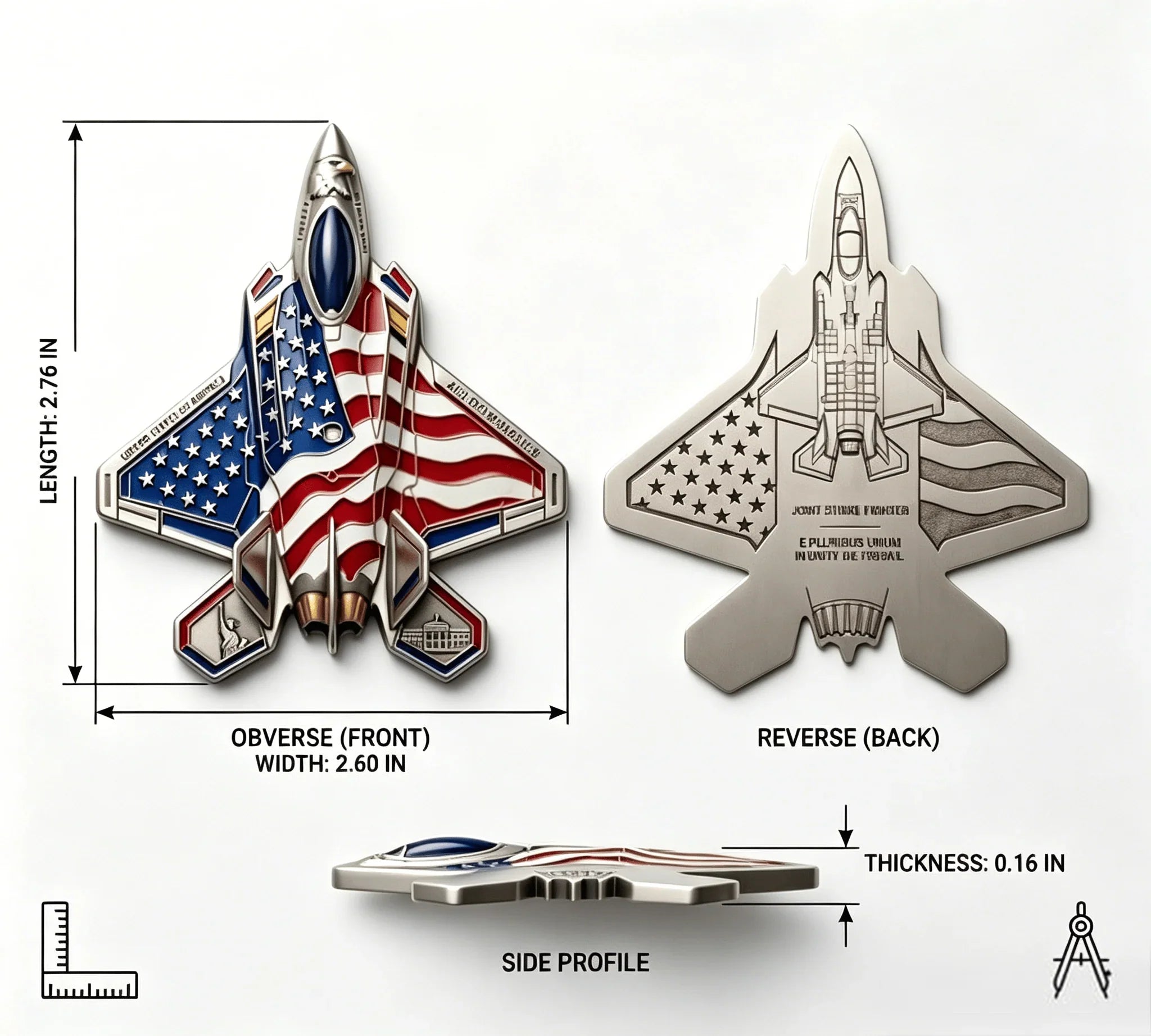 Metal Aviation Medallion Marking 35 Years of the F-35