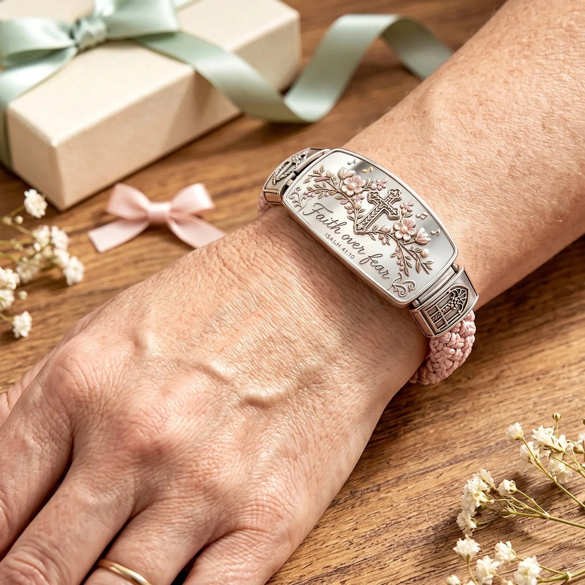 Distinctive Faith Over Fear Bracelet – Christian Cross